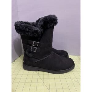 Malaklu Gracia Boots Black Womens Size 10M Faux Fur